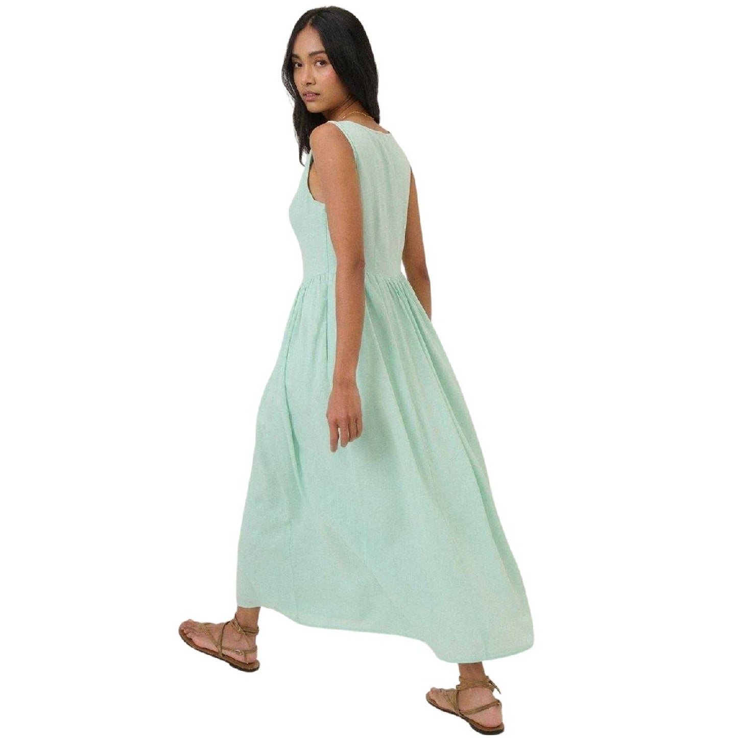 Green - Back - Nobody´s Child Womens-Ladies Cora Midi Dress