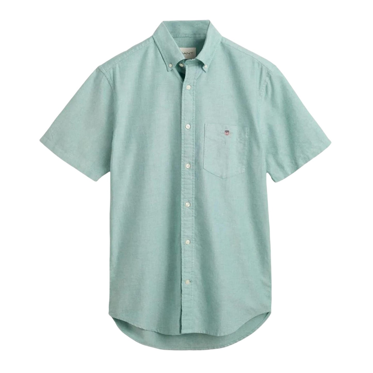 Green - Front - Gant Mens Classic Oxford Short-Sleeved Button-Down Shirt