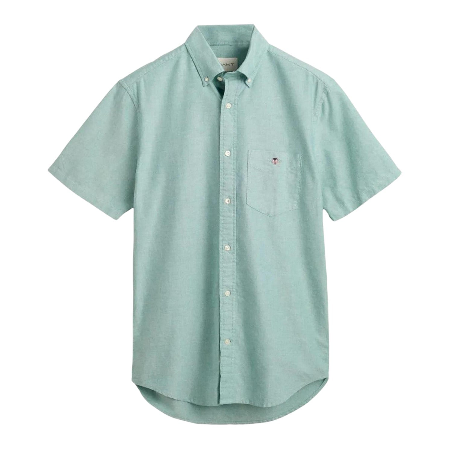 Green - Front - Gant Mens Classic Oxford Short-Sleeved Button-Down Shirt