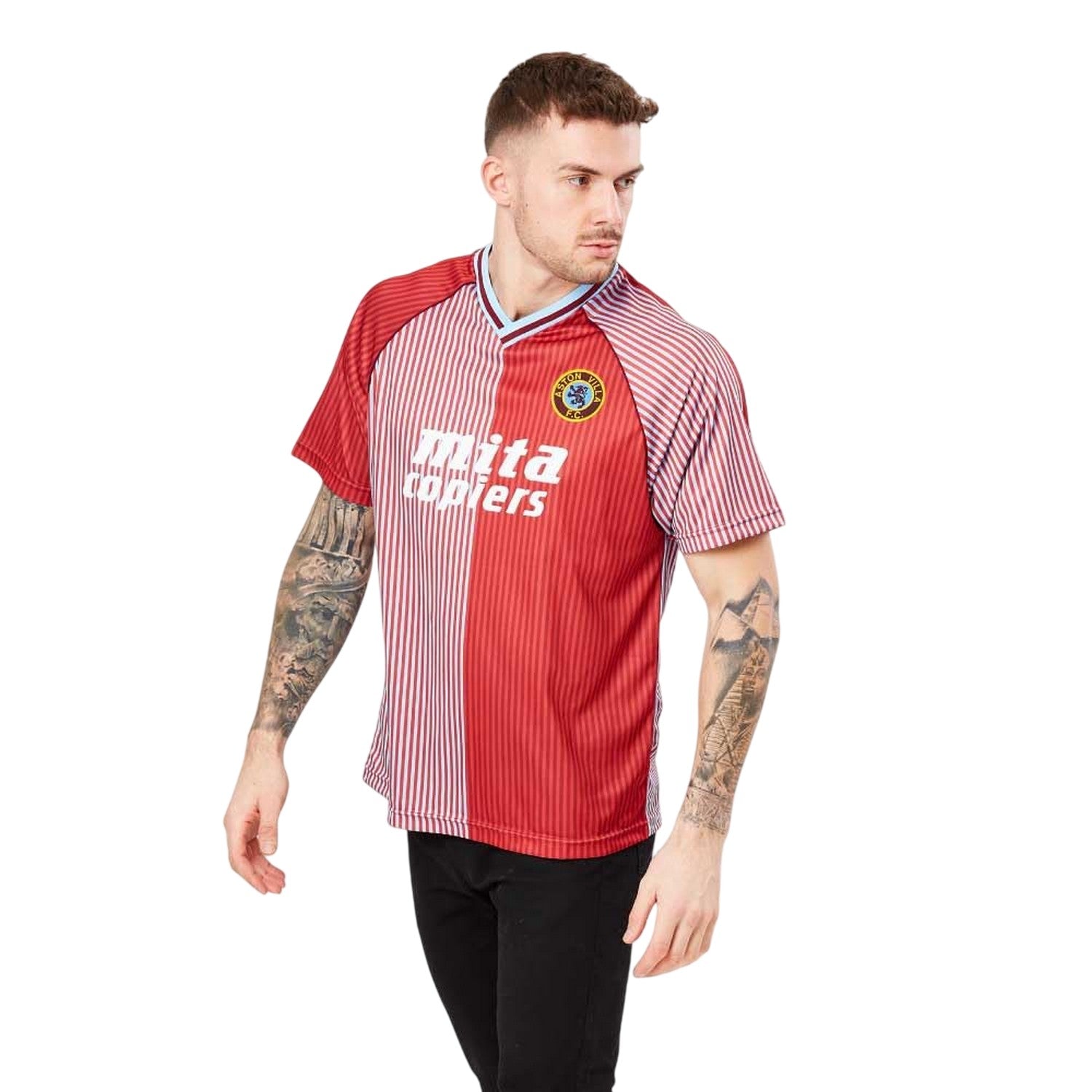 Claret-Blue - Side - Score Draw Mens Aston Villa FC T-Shirt