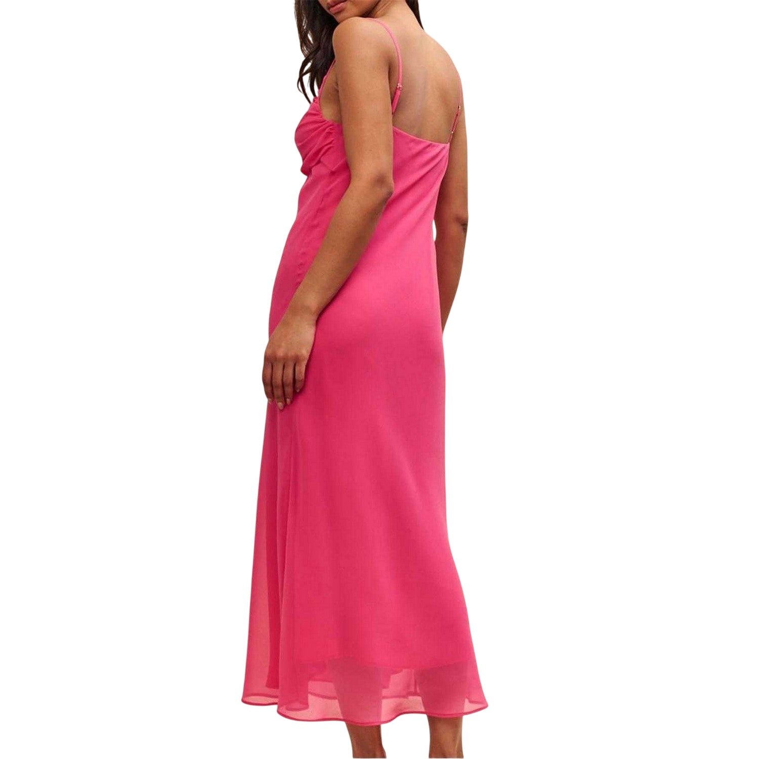 Pink - Back - Nobody´s Child Womens-Ladies Spaghetti Strap Midaxi Dress