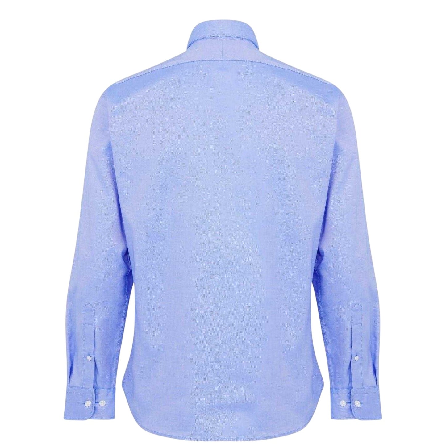 Blue - Back - Haines and Bonner Mens Oxford Tailored Long-Sleeved Button-Down Shirt