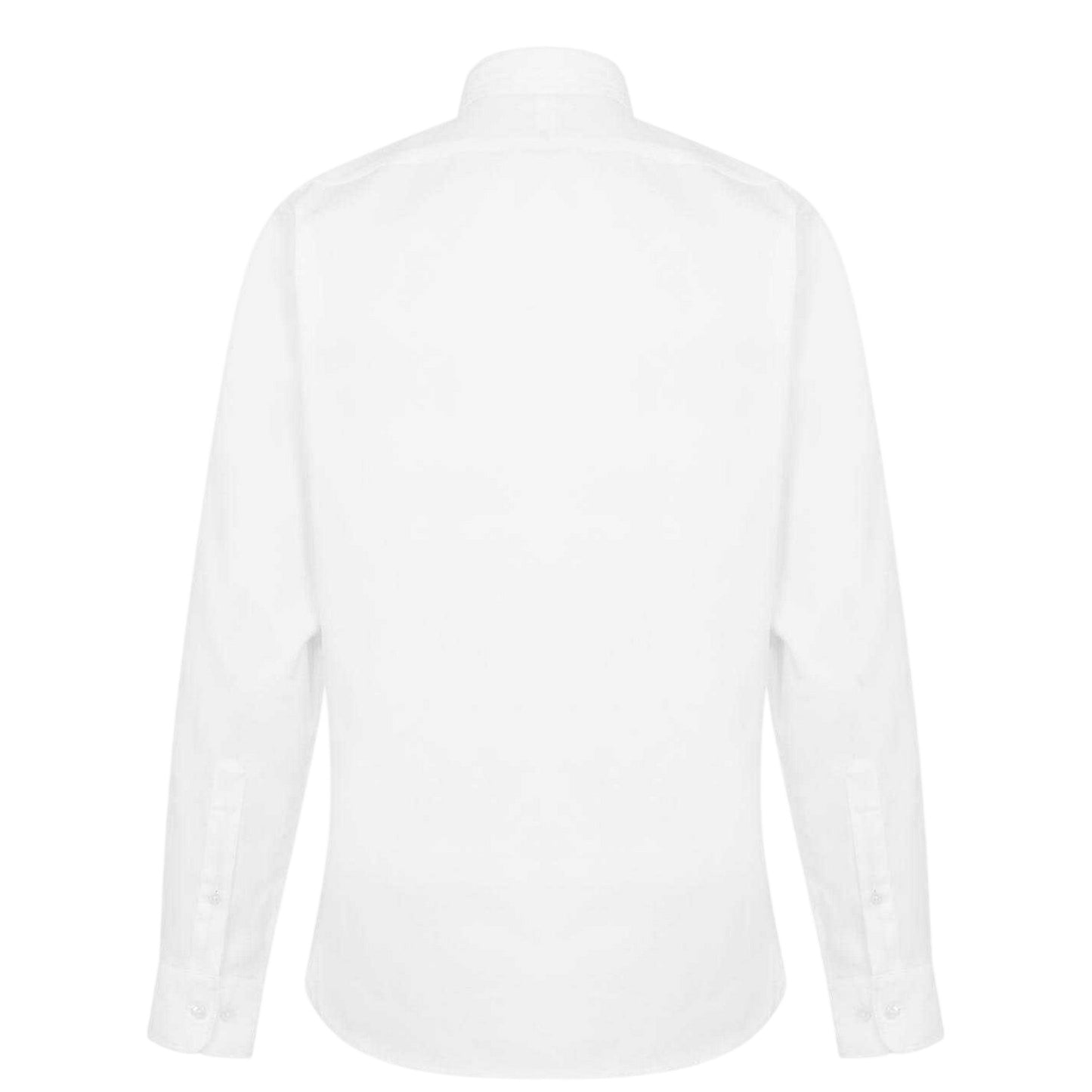 White - Back - Haines and Bonner Mens Oxford Tailored Long-Sleeved Button-Down Shirt