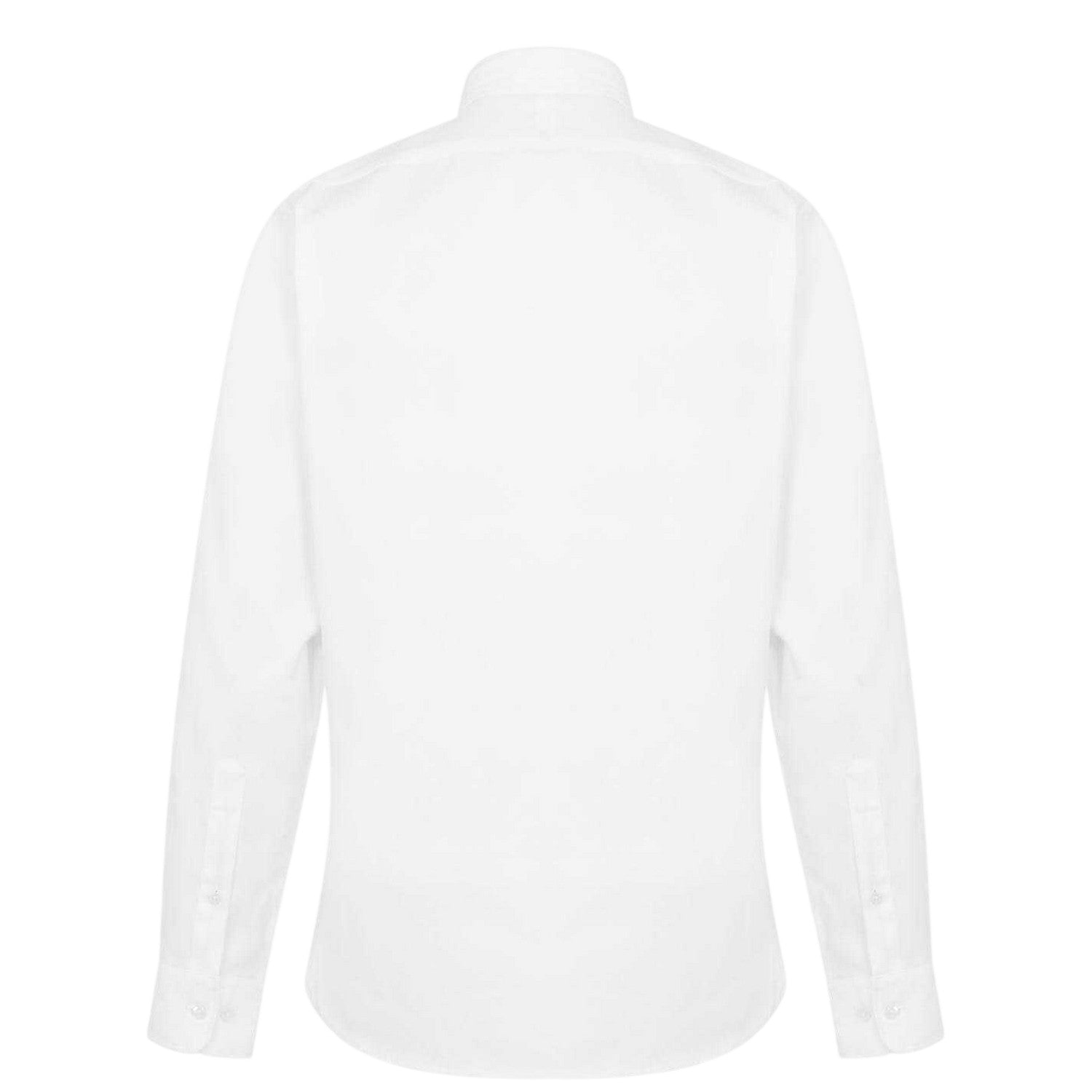 White - Back - Haines and Bonner Mens Oxford Tailored Long-Sleeved Button-Down Shirt