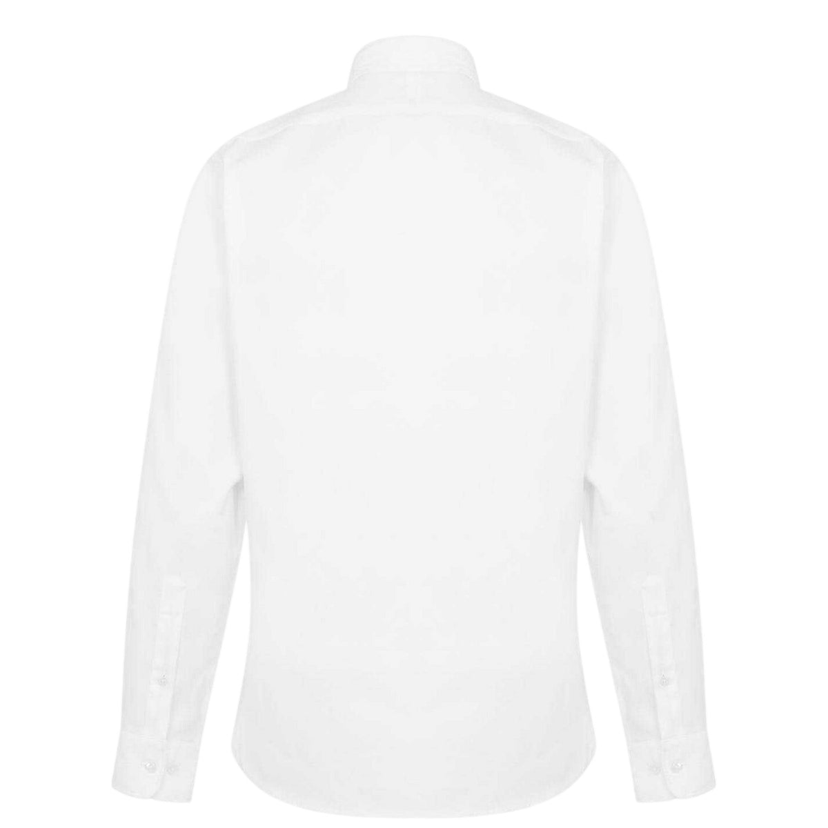 White - Back - Haines and Bonner Mens Oxford Tailored Long-Sleeved Button-Down Shirt