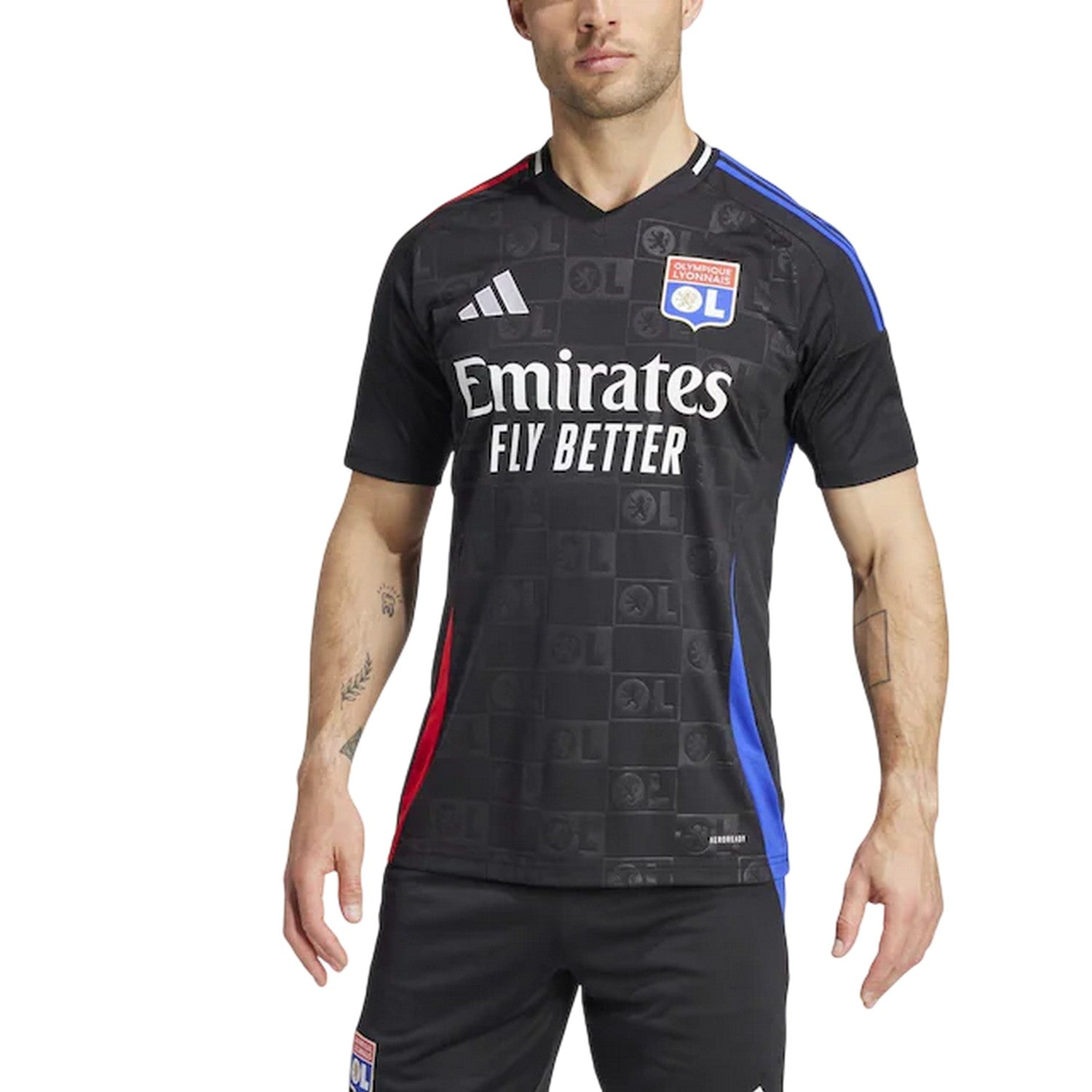 Black - Side - Olympique Lyonnais Childrens-Kids 2024-2025 Adidas Jersey