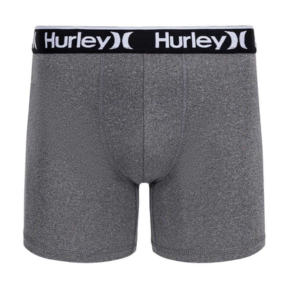 Navy-Grey-Black - Back - Hurley Mens Plain Boxer Briefs (Pack of 3)