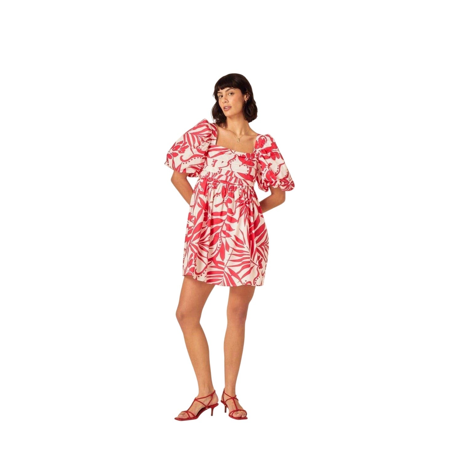 Red - Back - Nobody´s Child Womens-Ladies Nova Floral A-line Mini Dress