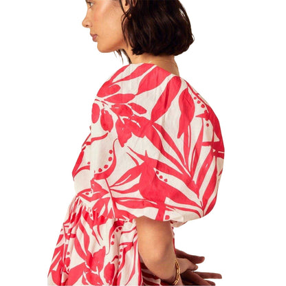 Red - Side - Nobody´s Child Womens-Ladies Nova Floral A-line Mini Dress