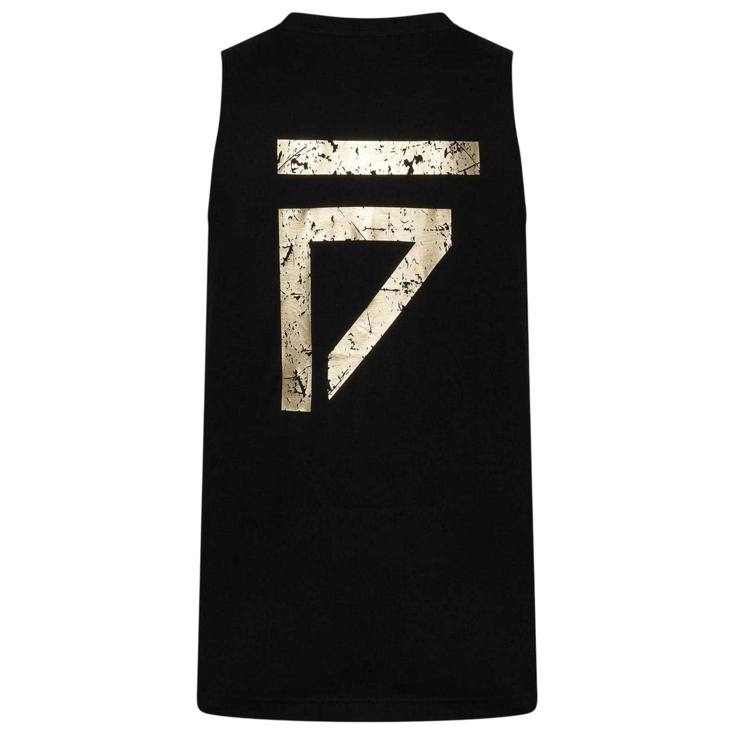 Black - Back - Gym King Mens Loose Fit Sleeveless Boxing Tank Top