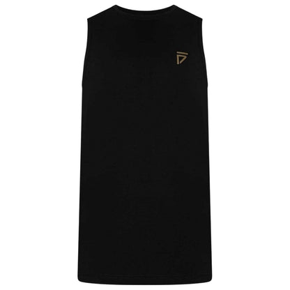 Black - Front - Gym King Mens Loose Fit Sleeveless Boxing Tank Top