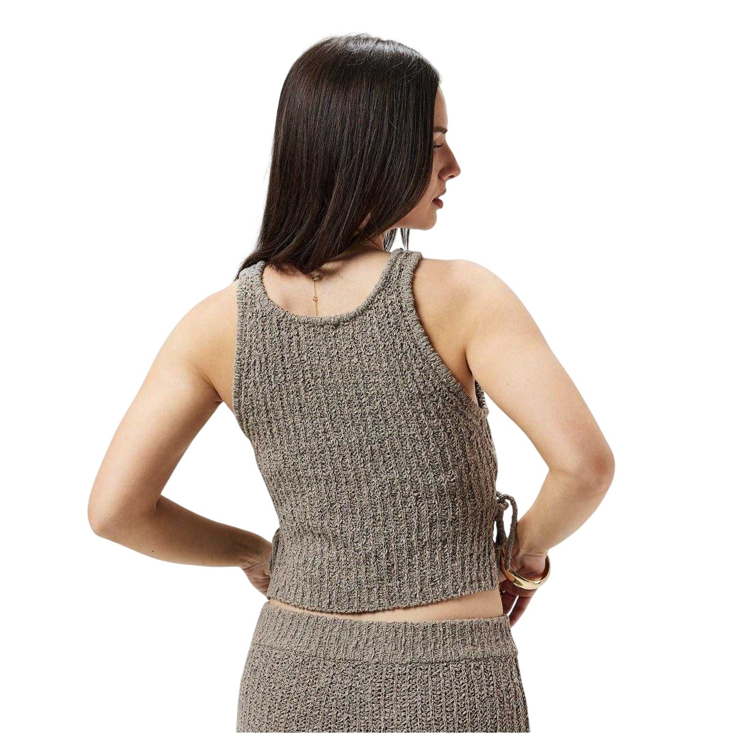 Taupe - Back - Jack Wills Womens-Ladies Slim Tank Top