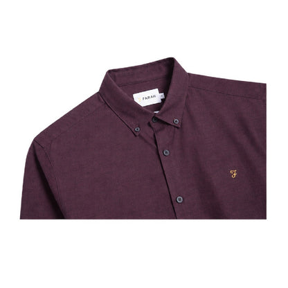 Red - Side - Farah Mens Regular Button-Down Shirt
