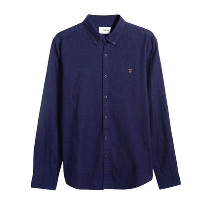 True Blue - Front - Farah Mens Regular Button-Down Shirt