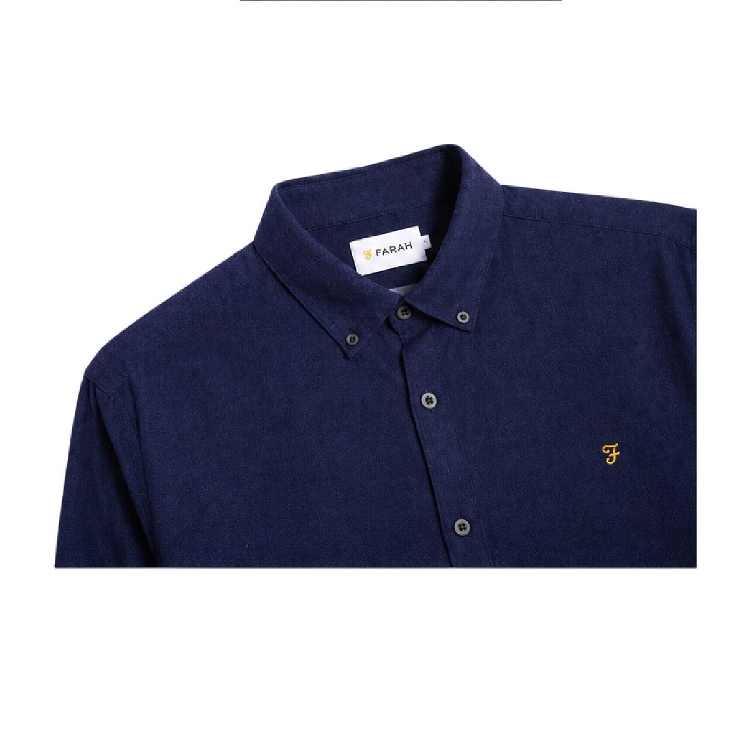 True Blue - Side - Farah Mens Regular Button-Down Shirt