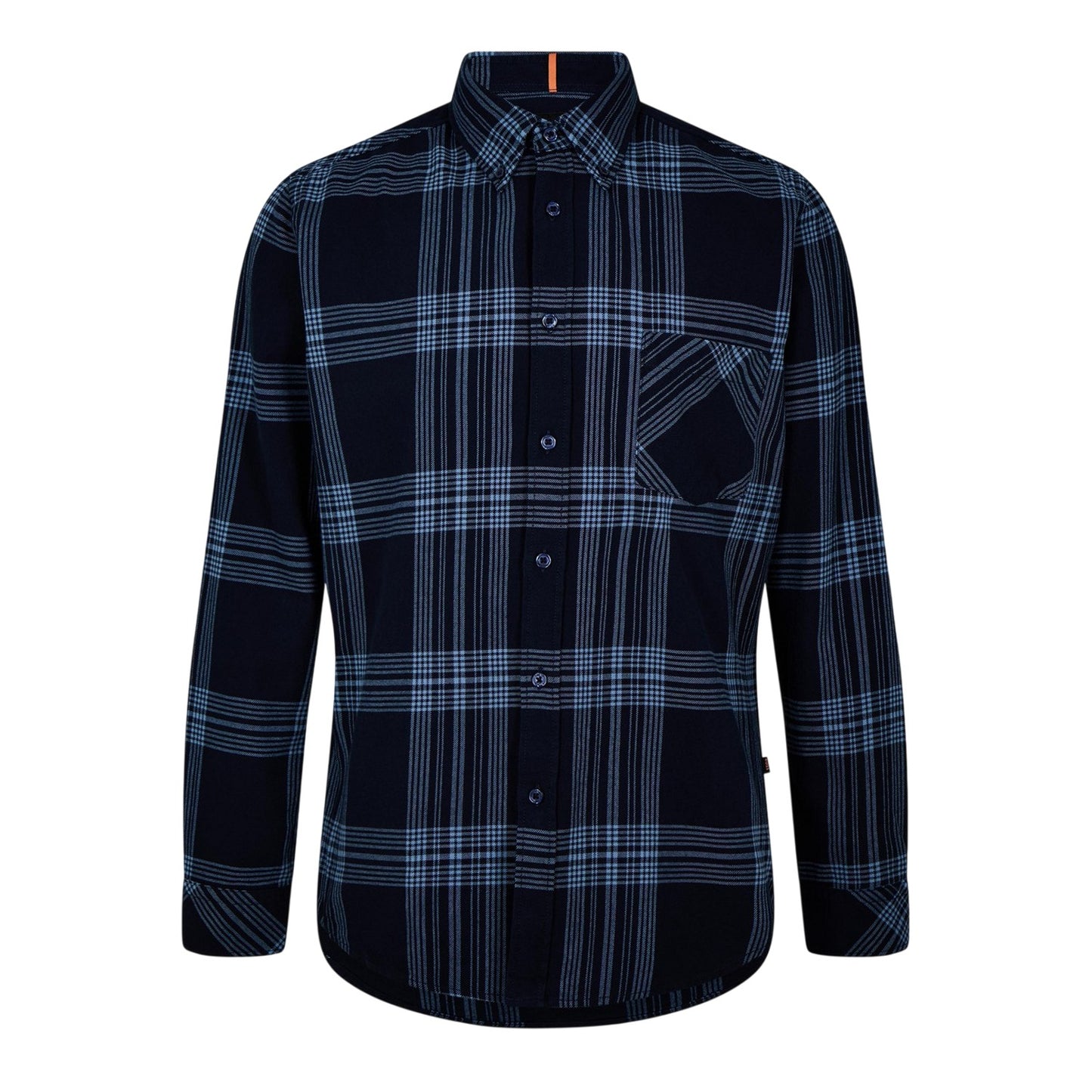 Dark Blue - Front - Boss Mens Rickert_M Regular Button-Down Shirt