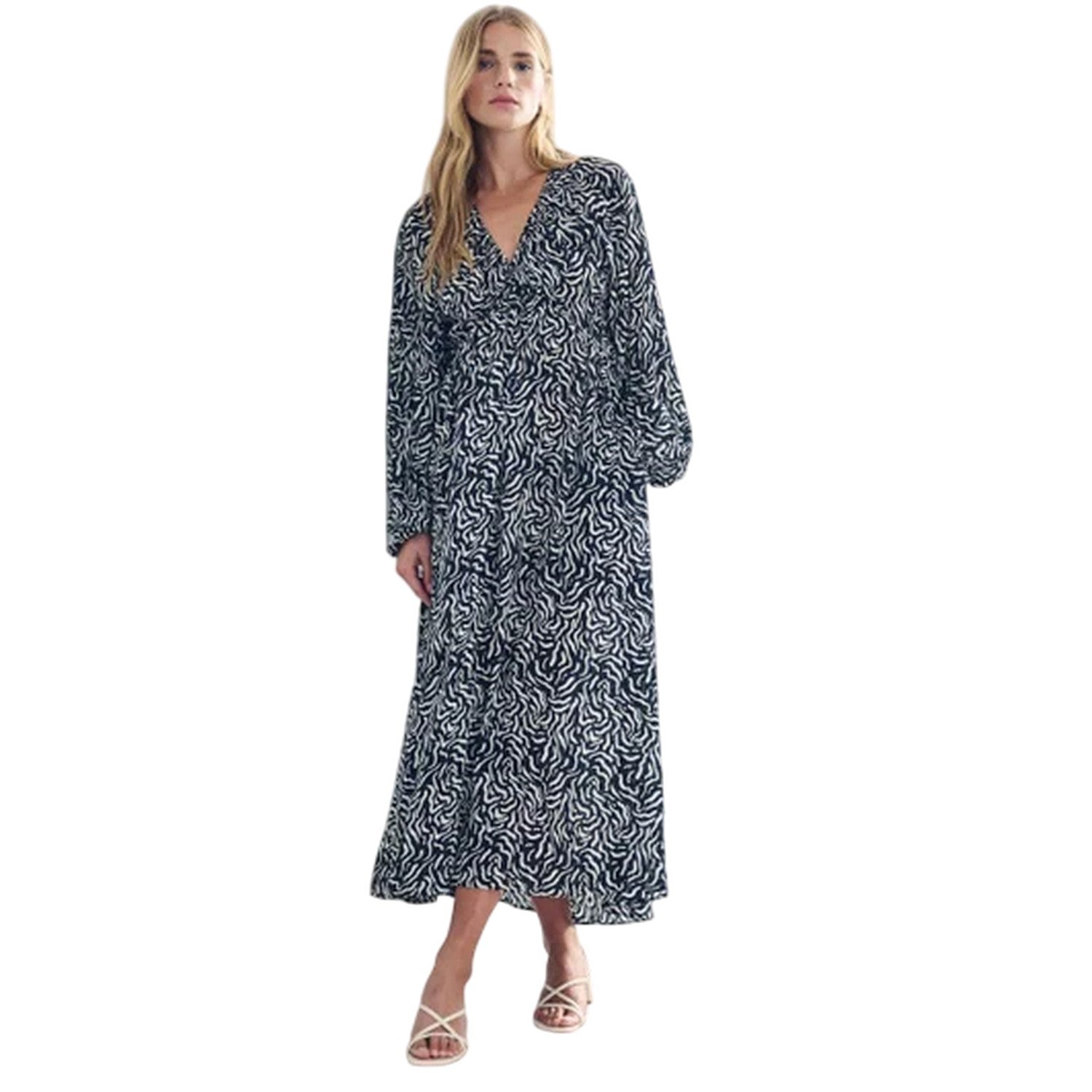 Black - Side - Nobody´s Child Womens-Ladies Doodle Flute Midaxi Dress