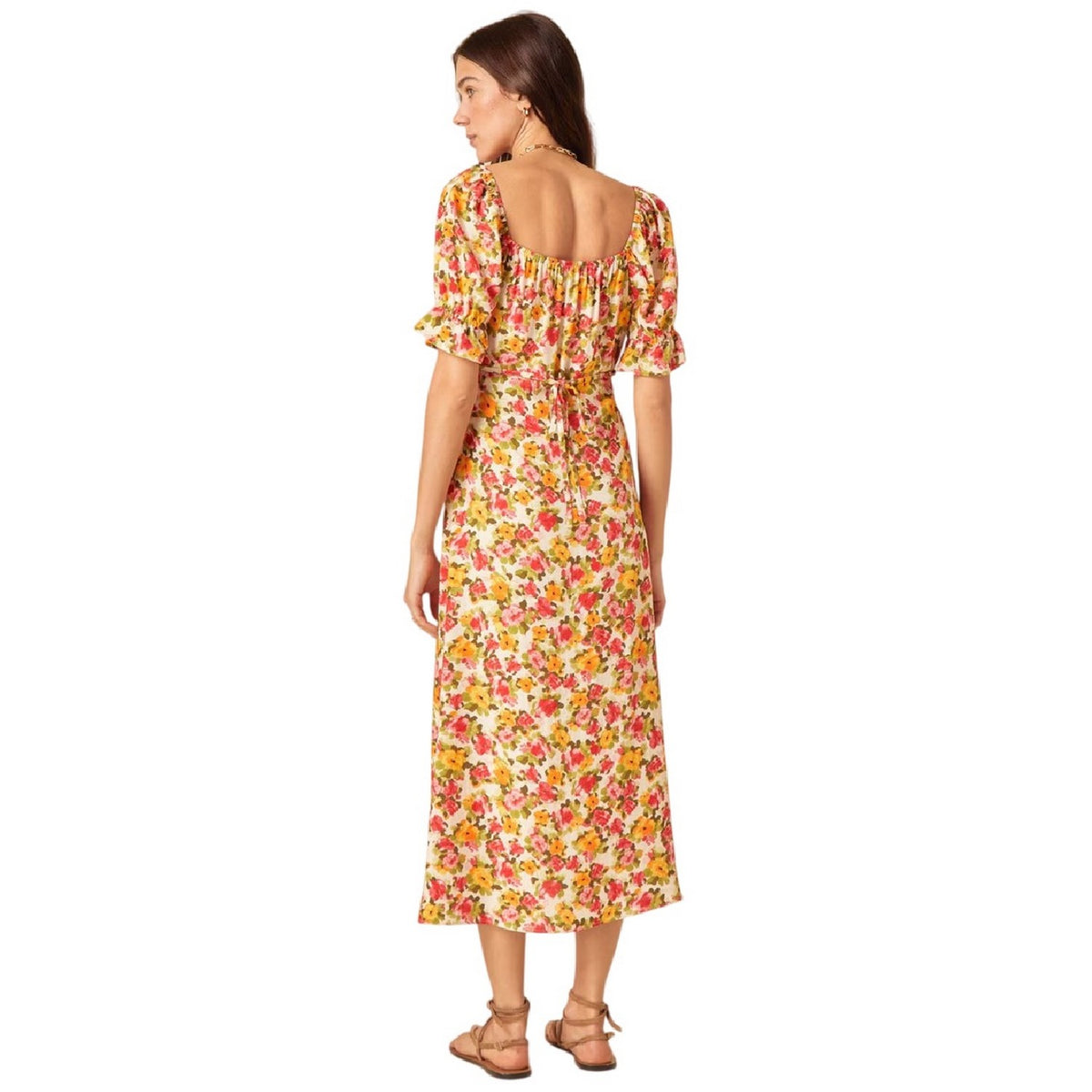 Multicoloured - Back - Nobody´s Child Womens-Ladies Milkmaid Floral Midi Dress
