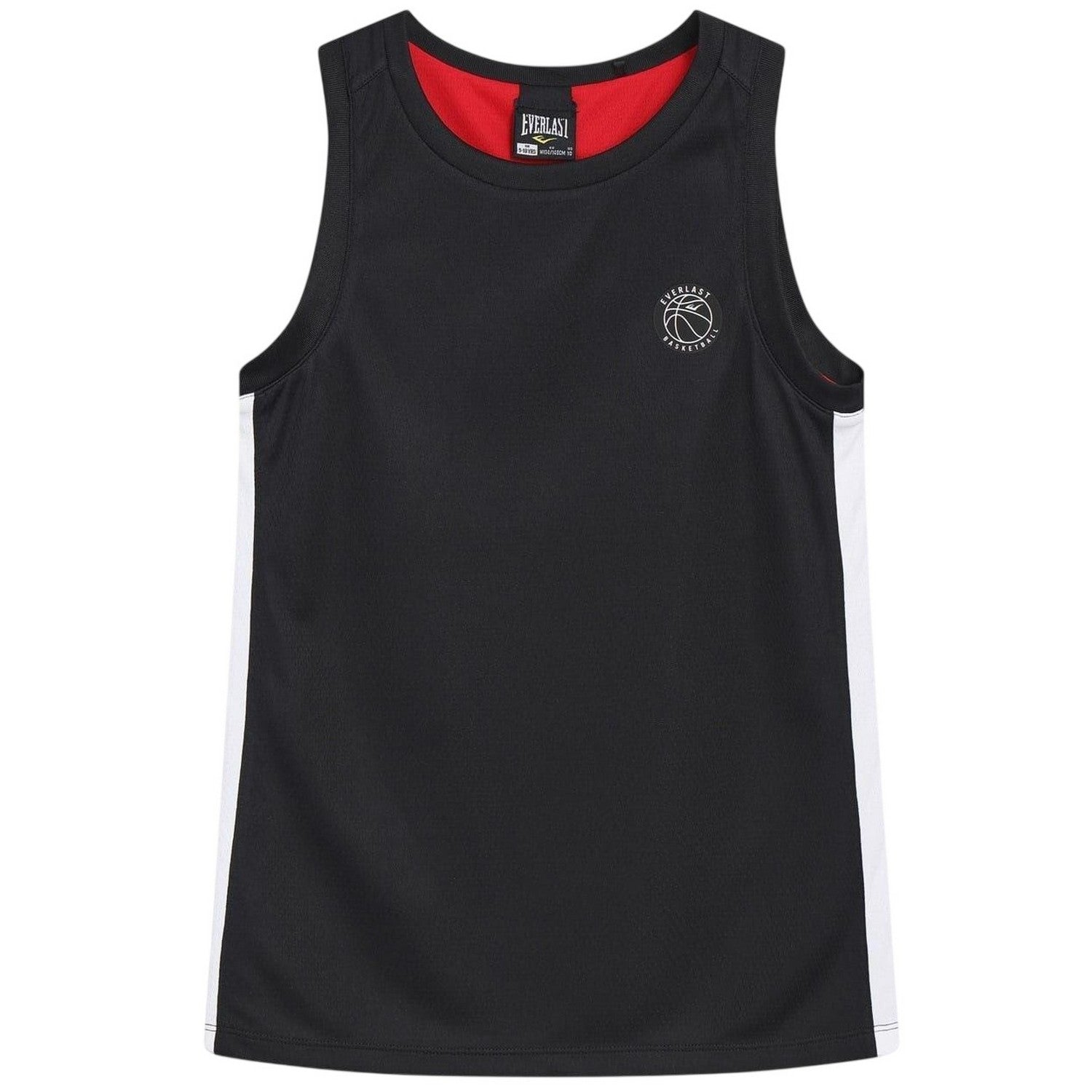 Black-Red - Front - Everlast Childrens-Kids Crew Neck Tank Top
