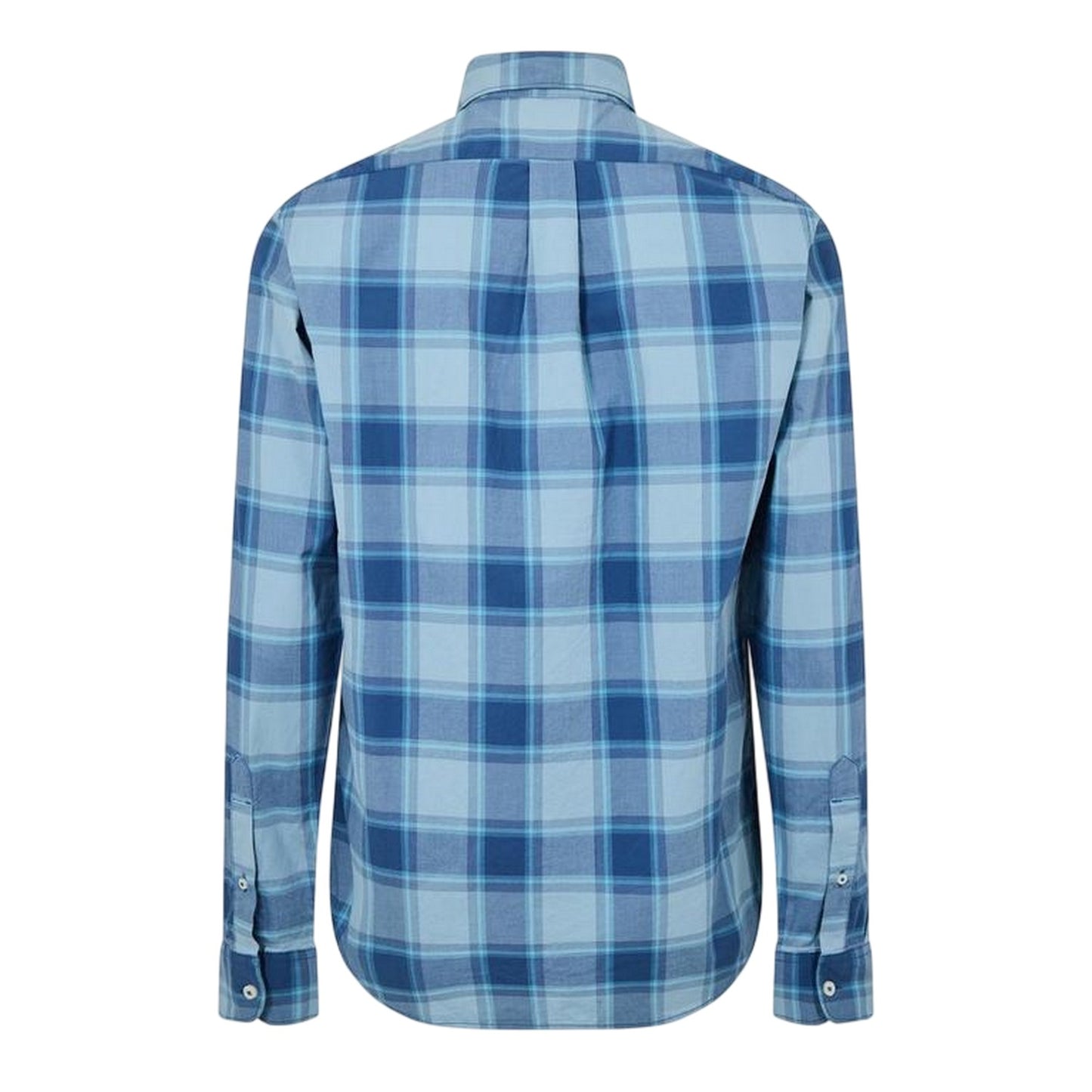 Dark Denim - Back - Timberland Mens Checked Poplin Long-Sleeved Button-Down Shirt