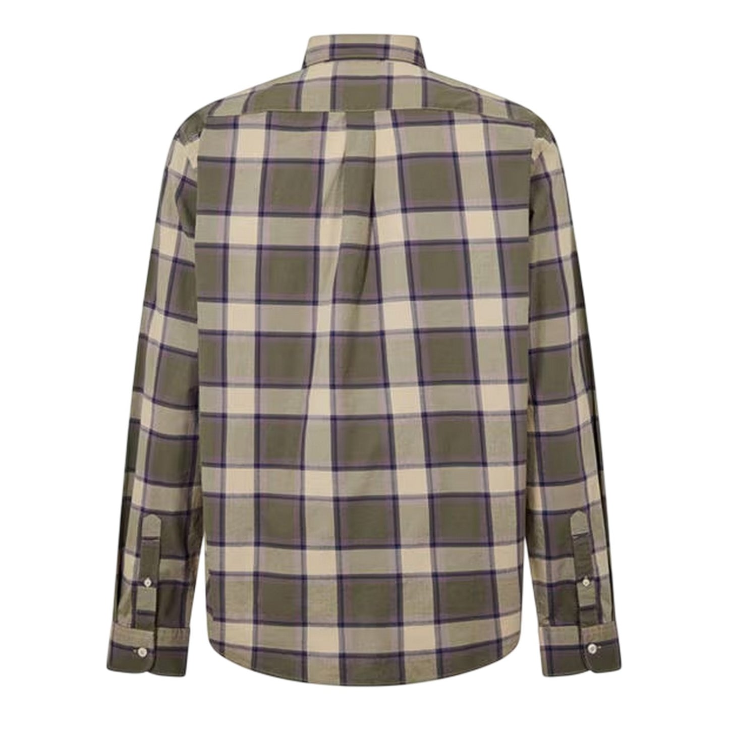 Lemon-Pepper - Back - Timberland Mens Checked Poplin Long-Sleeved Button-Down Shirt