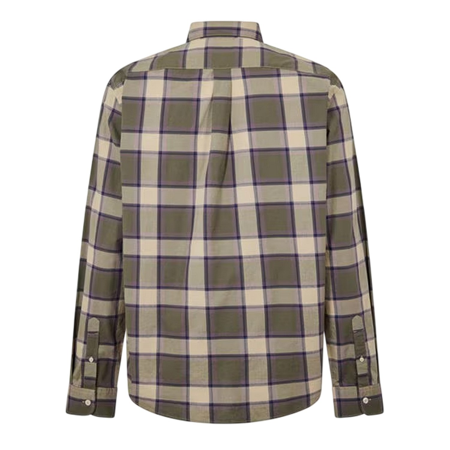 Lemon-Pepper - Back - Timberland Mens Checked Poplin Long-Sleeved Button-Down Shirt