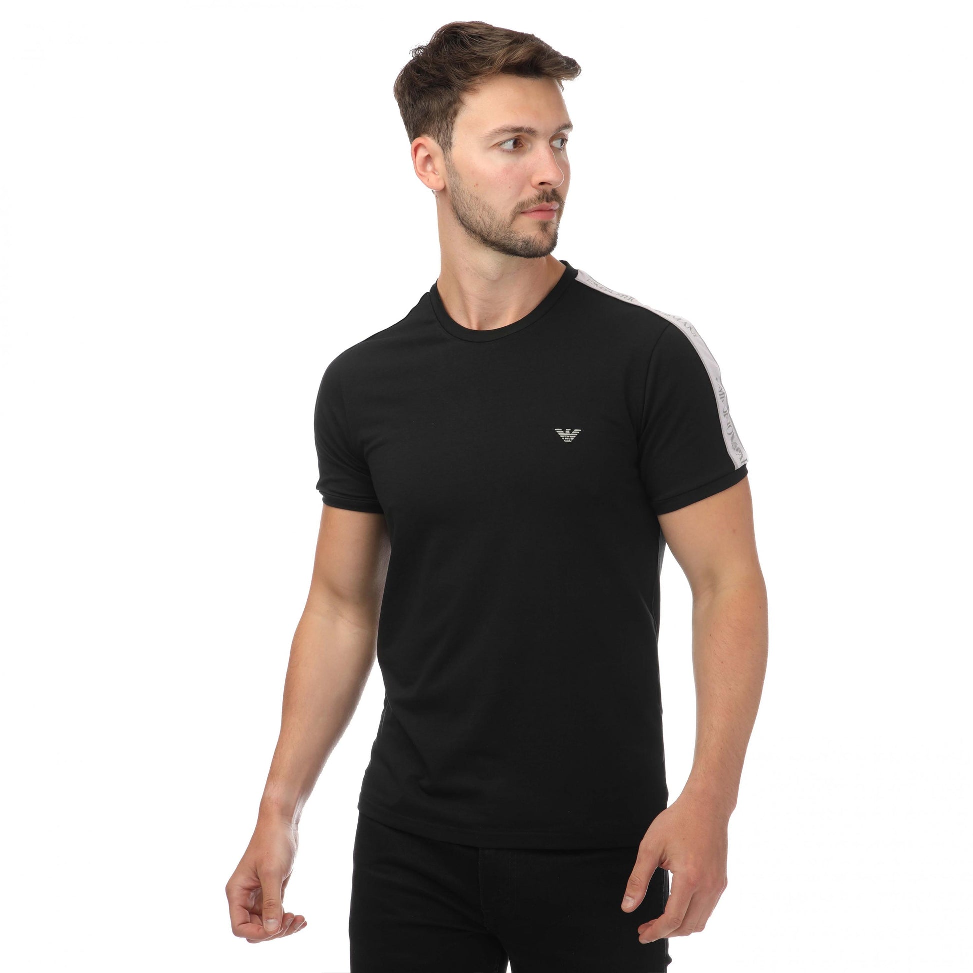 Black - Front - Emporio Armani Unisex Adult Loungewear T-Shirt