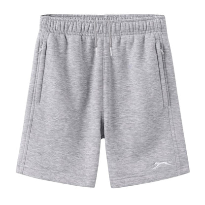 Grey Marl - Front - Slazenger Childrens-Kids Fleece Sweat Shorts