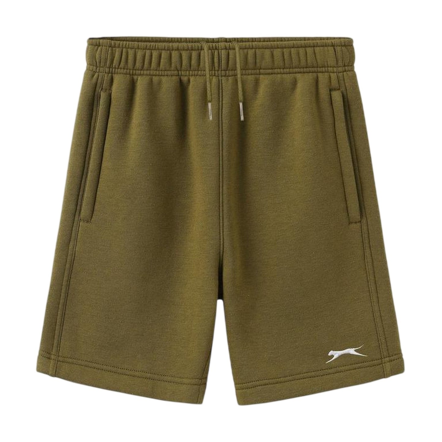 Khaki - Front - Slazenger Childrens-Kids Fleece Sweat Shorts