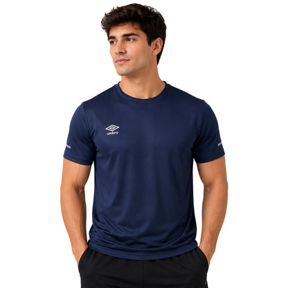 Dark Navy - Side - Umbro Mens Crew Neck Athletic T-Shirt