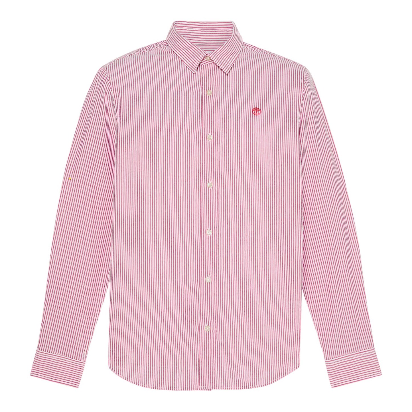 Burnt Sienna - Front - Timberland Mens Striped Seersucker Long-Sleeved Button-Down Shirt