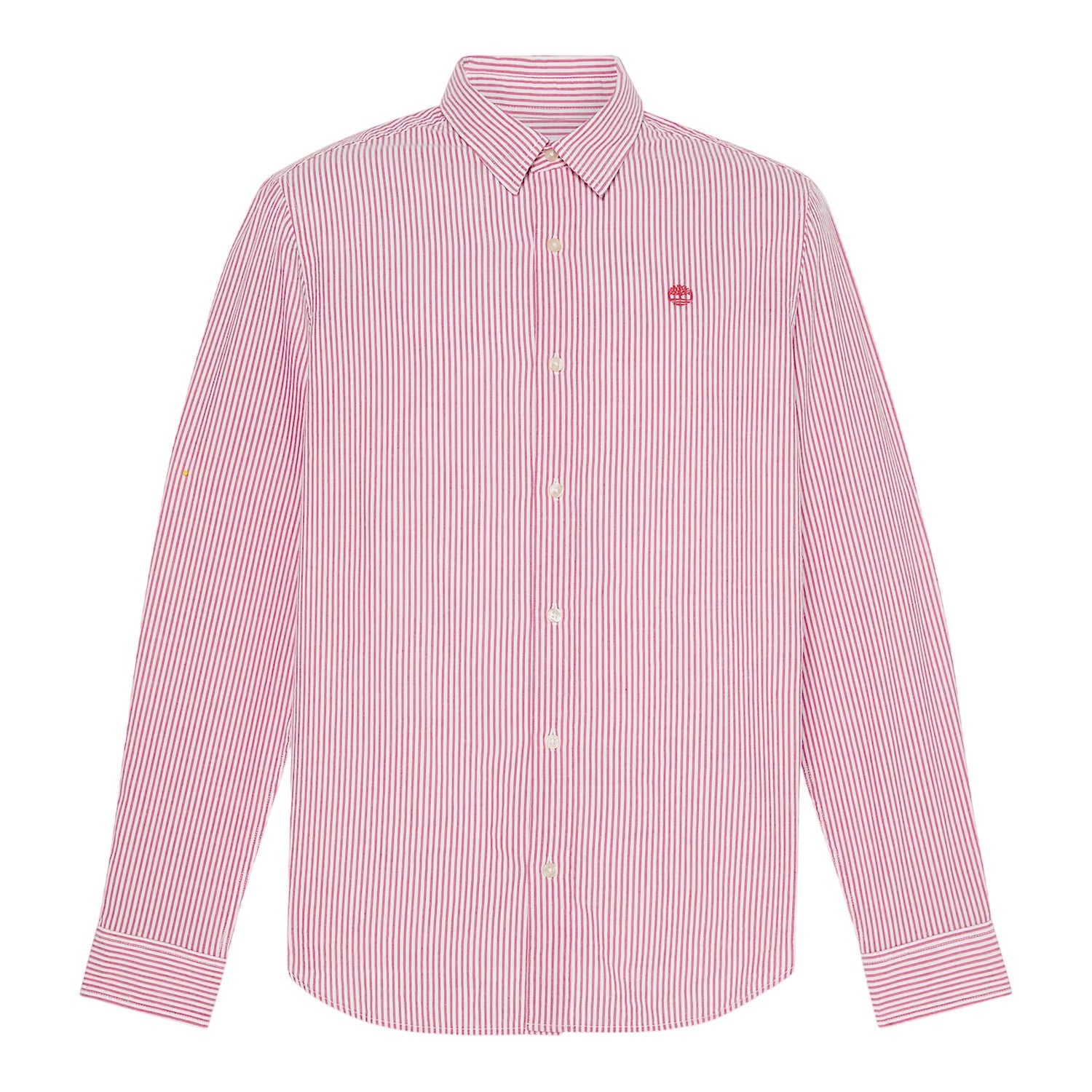 Burnt Sienna - Front - Timberland Mens Striped Seersucker Long-Sleeved Button-Down Shirt