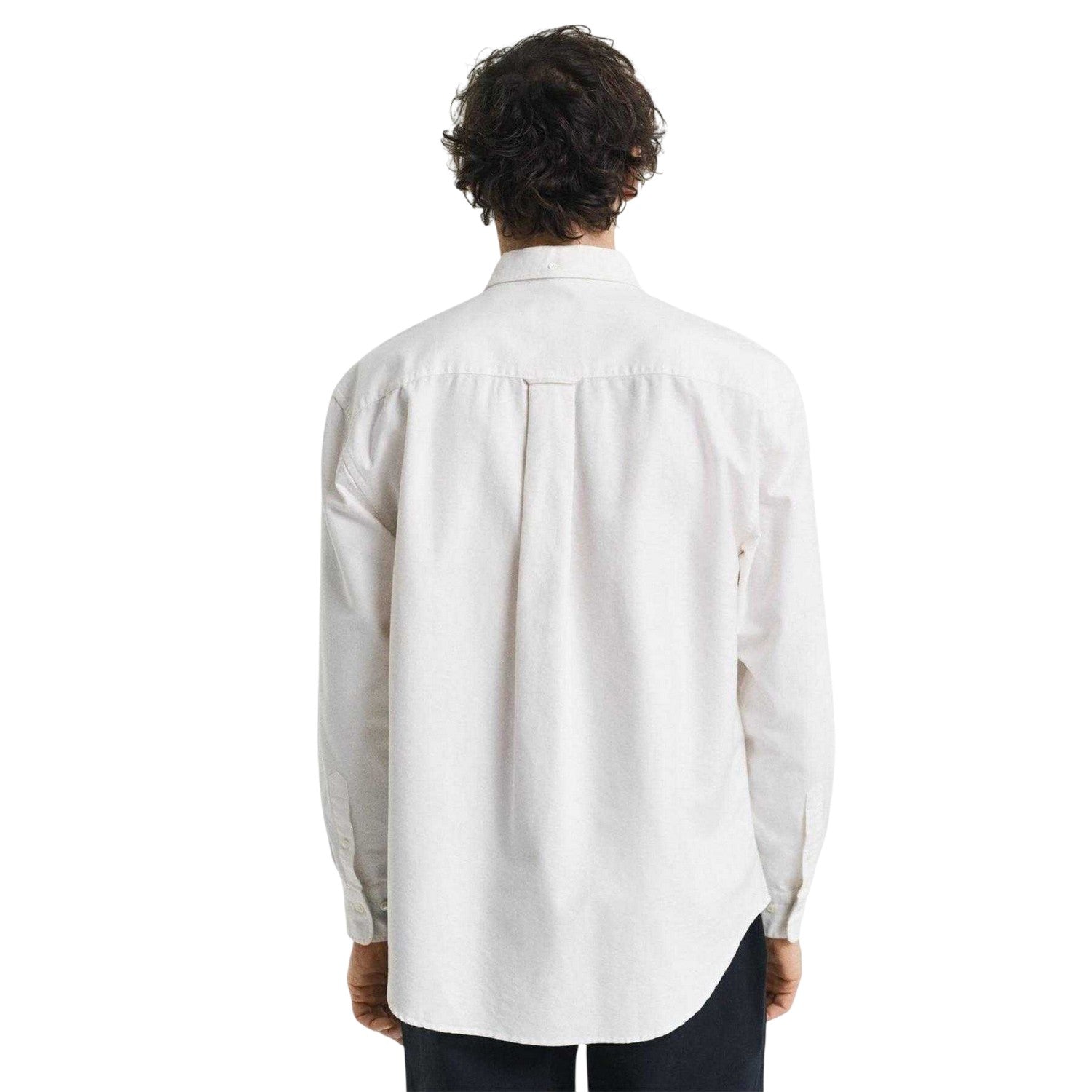 Cream - Back - Gant Mens Heritage Oxford Cotton Button-Down Shirt