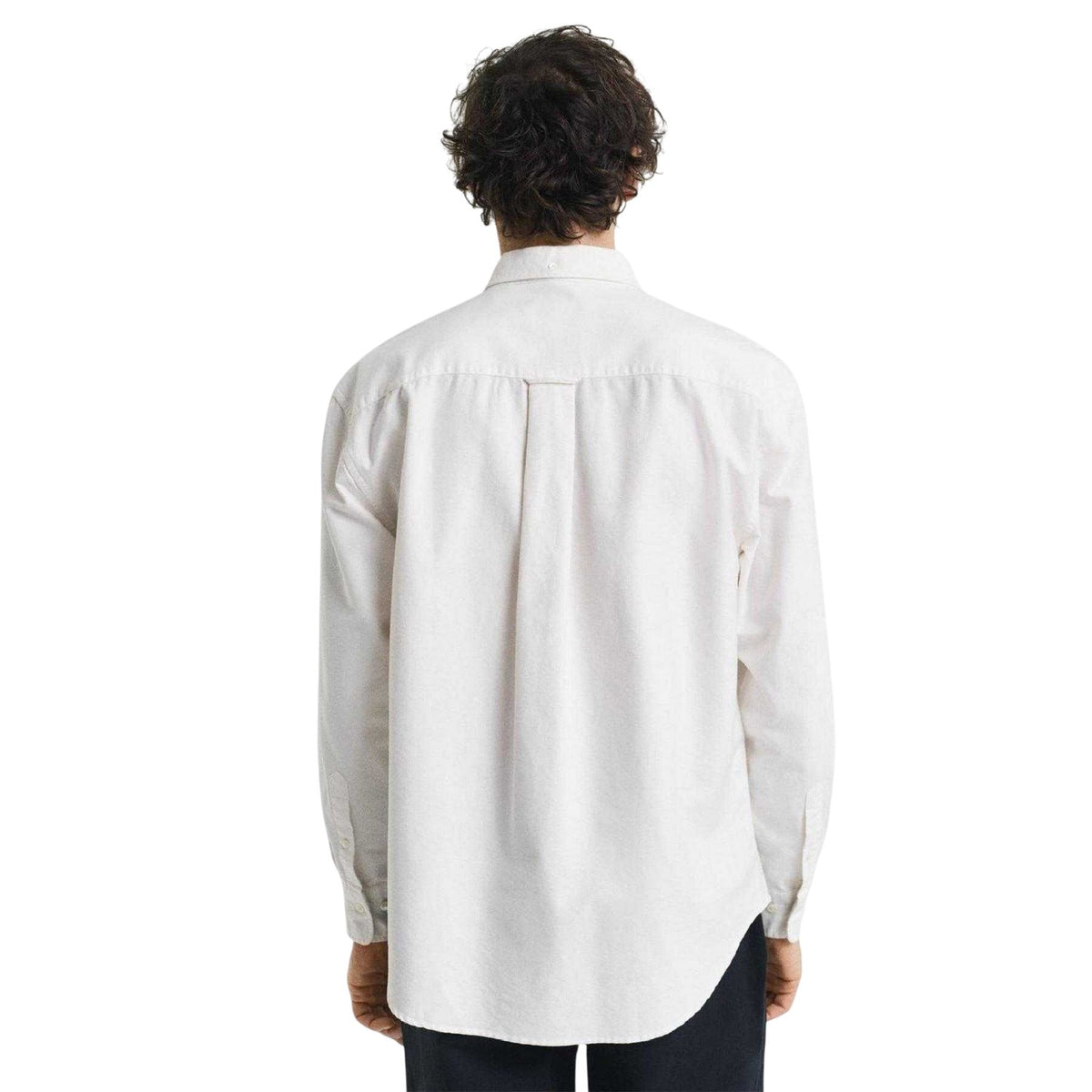Cream - Back - Gant Mens Heritage Oxford Cotton Button-Down Shirt