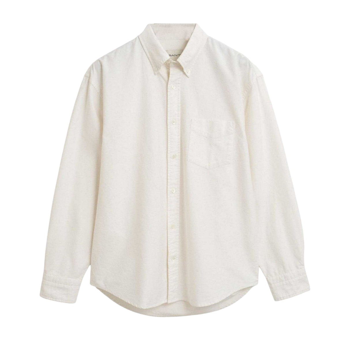 Cream - Front - Gant Mens Heritage Oxford Cotton Button-Down Shirt
