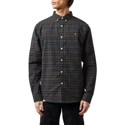 Blackwatch - Side - Farah Mens Fraser Checked Regular Button-Down Shirt