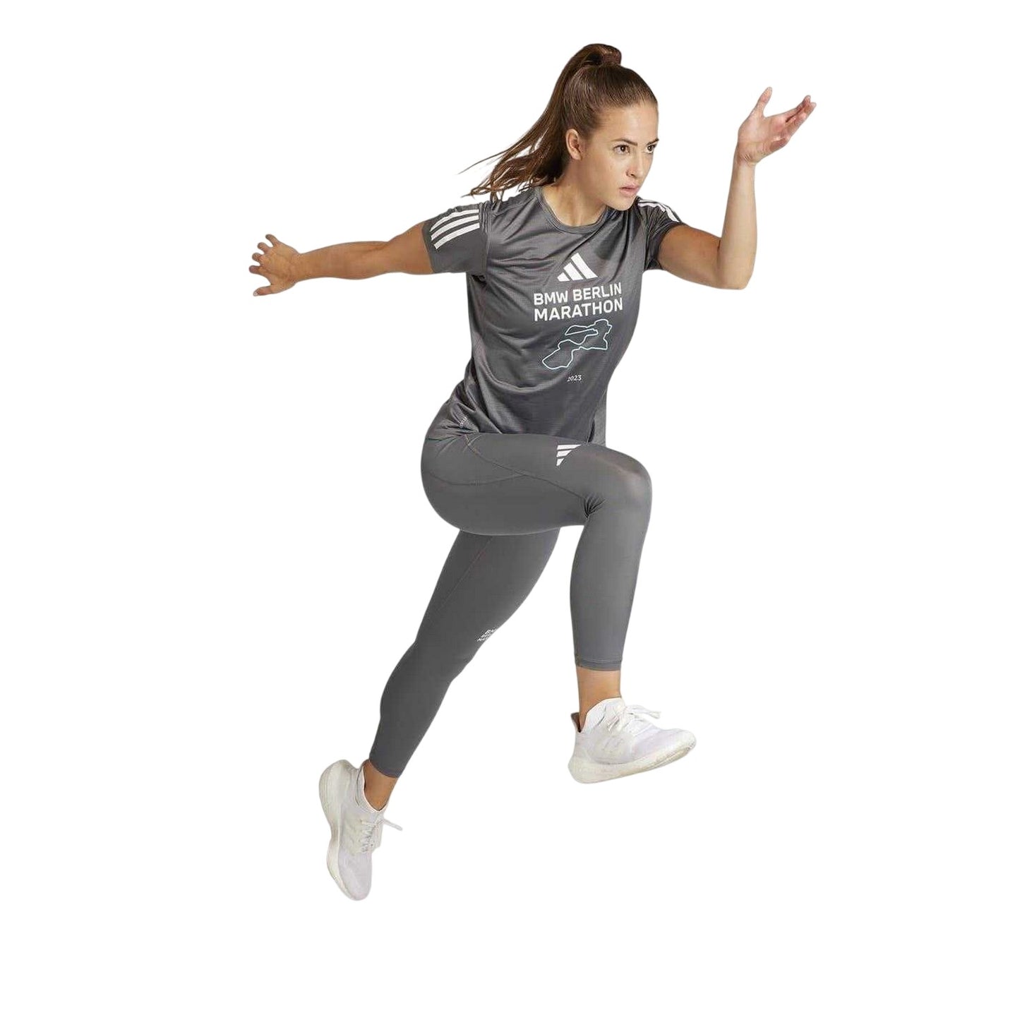 Grey - Lifestyle - Adidas Womens-Ladies Berlin Marathon 2023 BMW T-Shirt