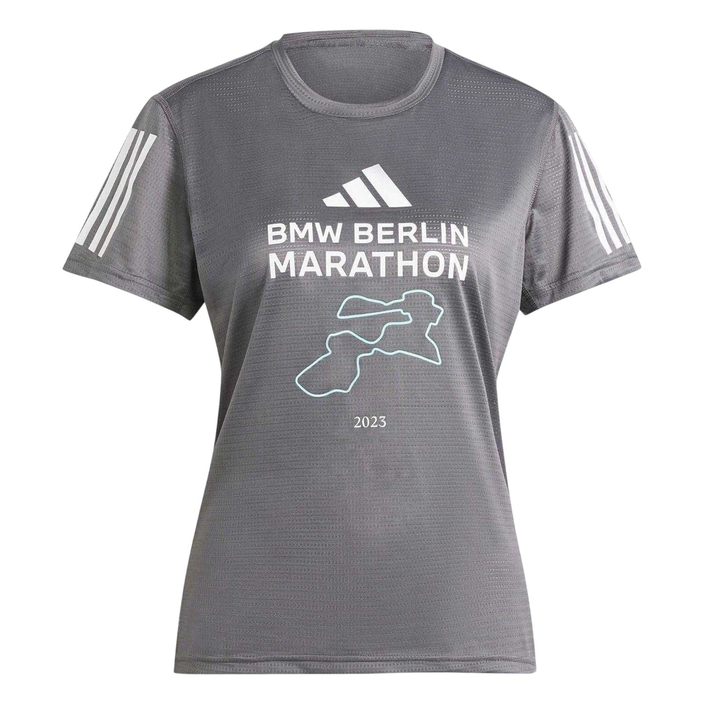 Grey - Front - Adidas Womens-Ladies Berlin Marathon 2023 BMW T-Shirt