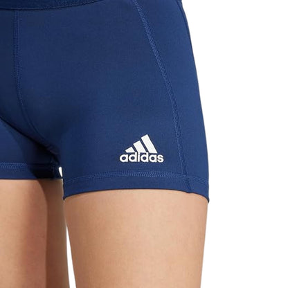 Navy Blue-White - Side - Adidas Womens-Ladies Techfit Volleyball Running Shorts