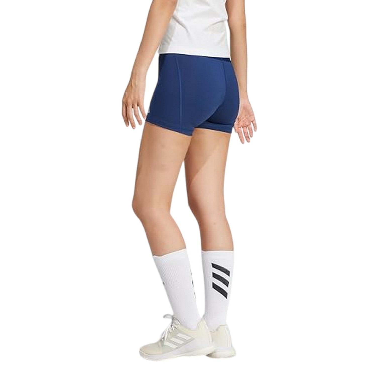 Navy Blue-White - Lifestyle - Adidas Womens-Ladies Techfit Volleyball Running Shorts