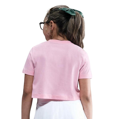 Pink - Back - Nike Childrens-Kids Futura Swoosh Boxy T-Shirt