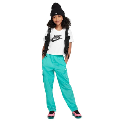 White-Black - Lifestyle - Nike Childrens-Kids Futura Swoosh Boxy T-Shirt