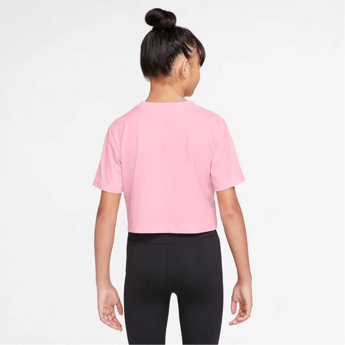 Bright Pink - Back - Nike Childrens-Kids Futura Swoosh Boxy T-Shirt