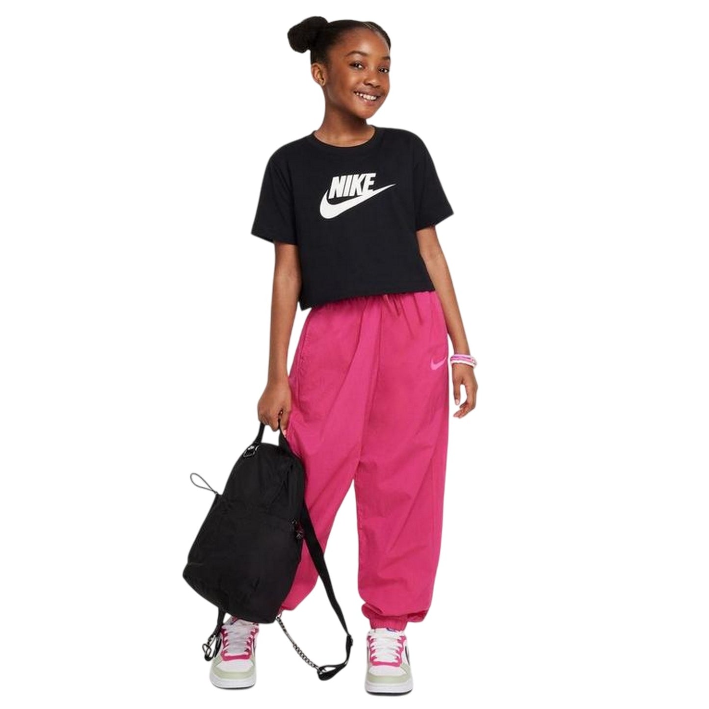 Black - Lifestyle - Nike Childrens-Kids Futura Swoosh Boxy T-Shirt