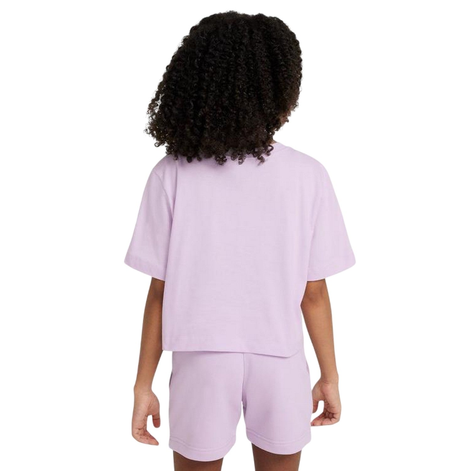 Lilac - Back - Nike Childrens-Kids Futura Swoosh Boxy T-Shirt