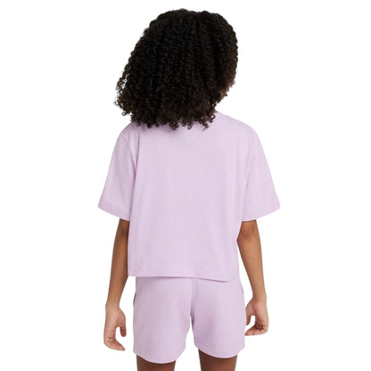 Lilac - Back - Nike Childrens-Kids Futura Swoosh Boxy T-Shirt