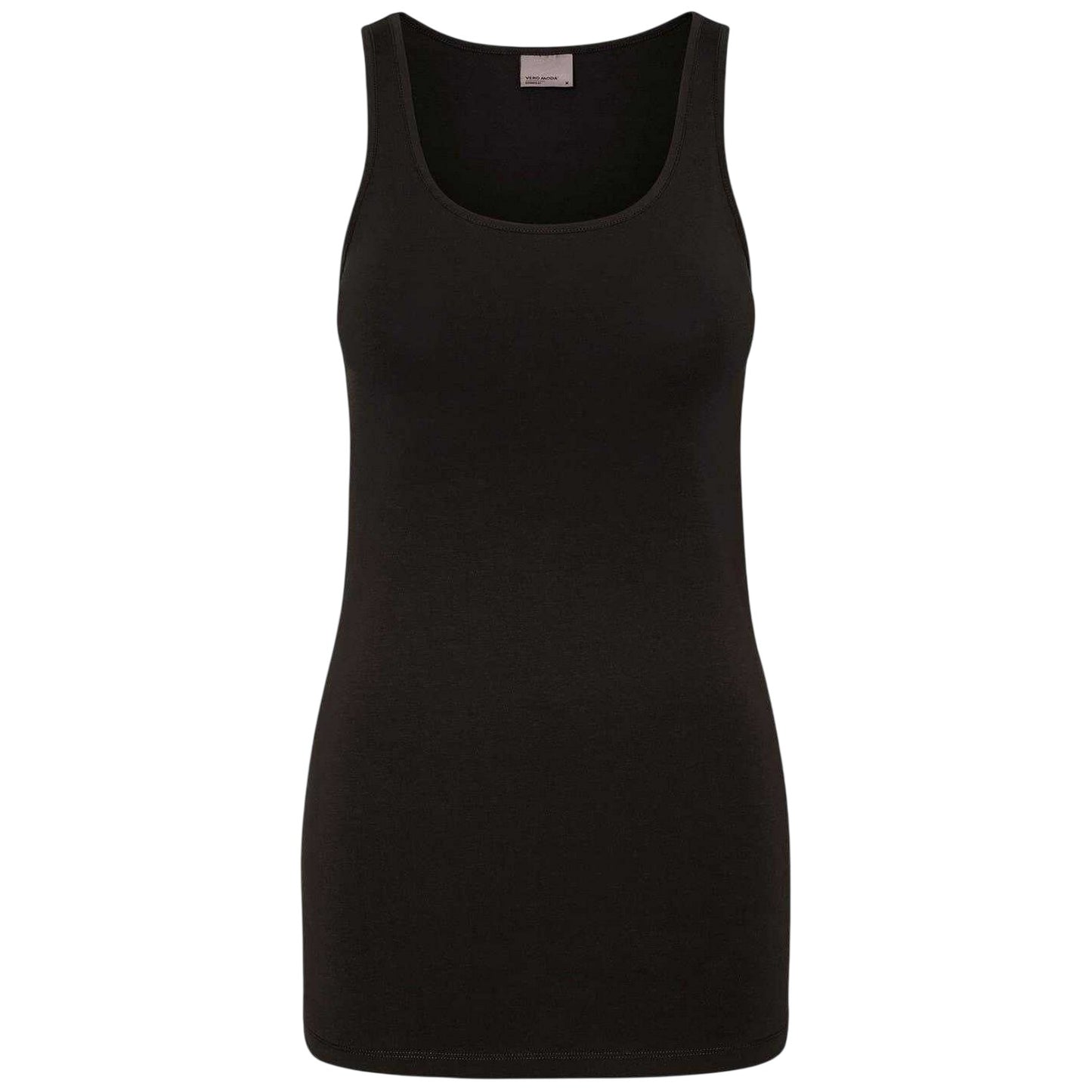 Black - Front - Vero Moda Womens-Ladies Cotton Blend Tank Top