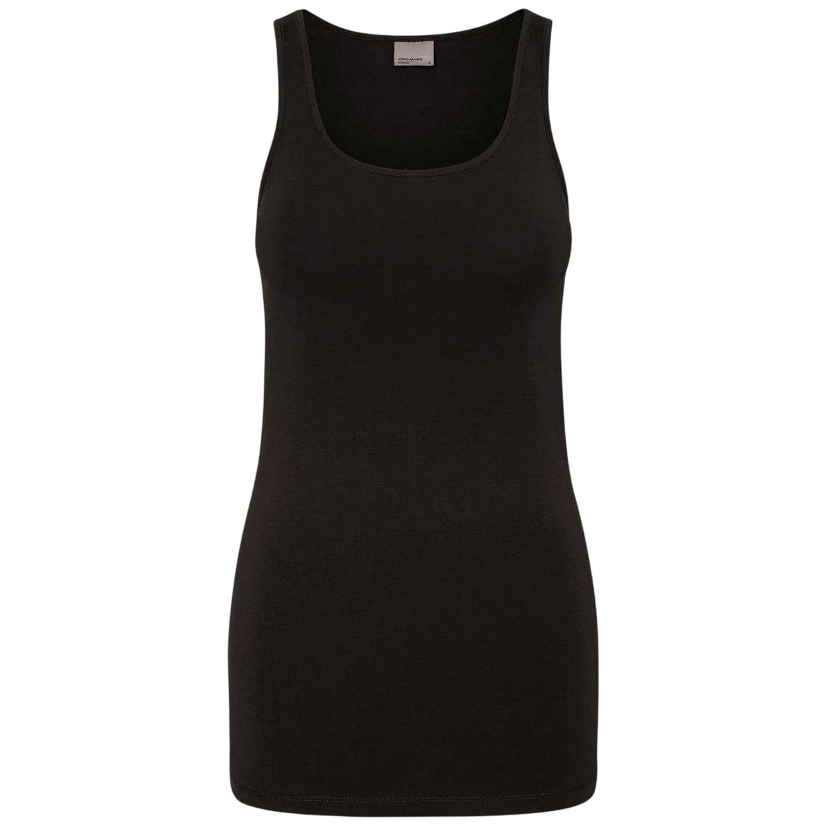 Black - Front - Vero Moda Womens-Ladies Cotton Blend Tank Top