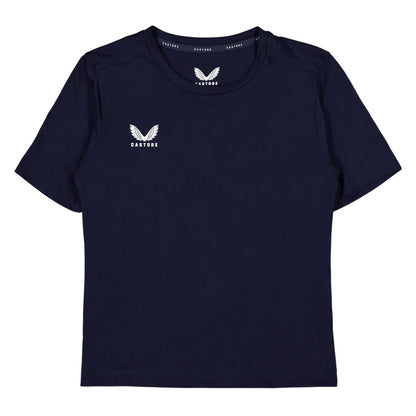 Peacoat - Front - Castore Childrens-Kids Logo Regular T-Shirt