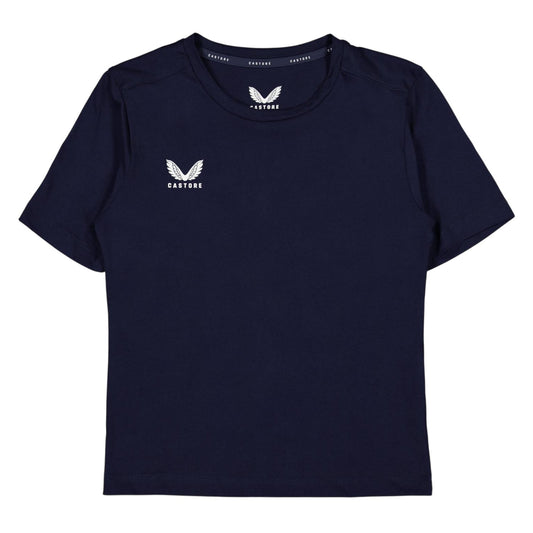 Peacoat - Front - Castore Childrens-Kids Logo Regular T-Shirt